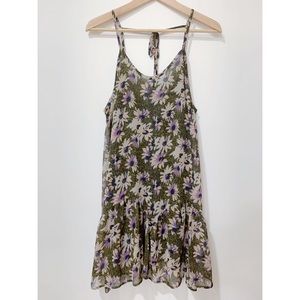 Olive Floral Dress